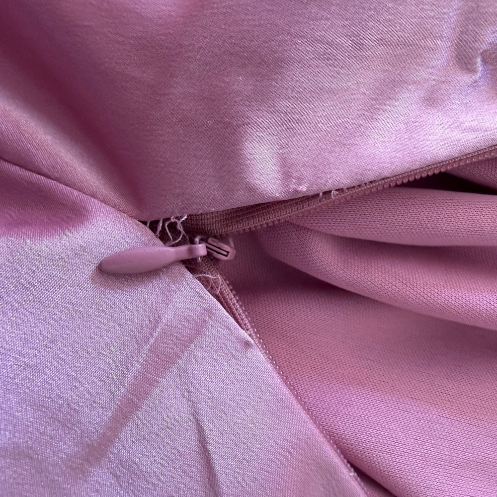 Vintage Sue Wong Y2K Pink Satin Embellished Corset Dress Faux 2 Piece - Picture 8 of 8
